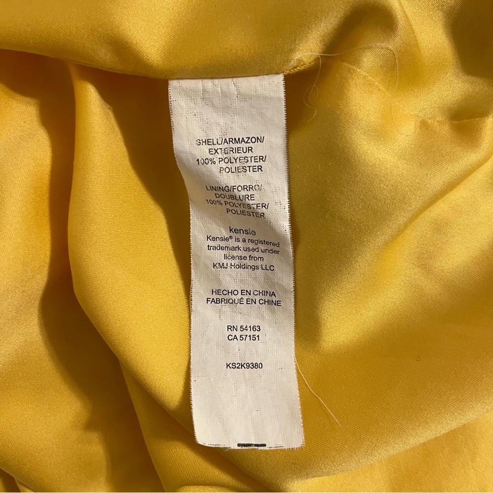 Kensie Women’s Dress Size Medium Yellow and Green Floral Midi Dress - Picture 12 of 13